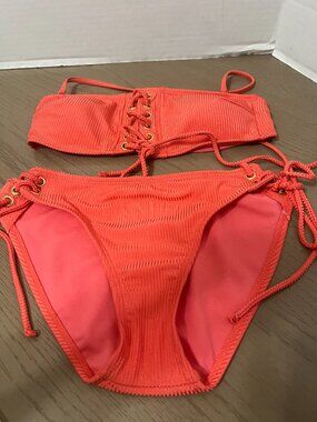 Hula Honey Orange Bikini size small